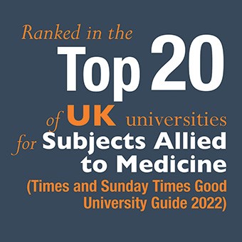 Top 20  uk univeristies for subjects allied to medicine